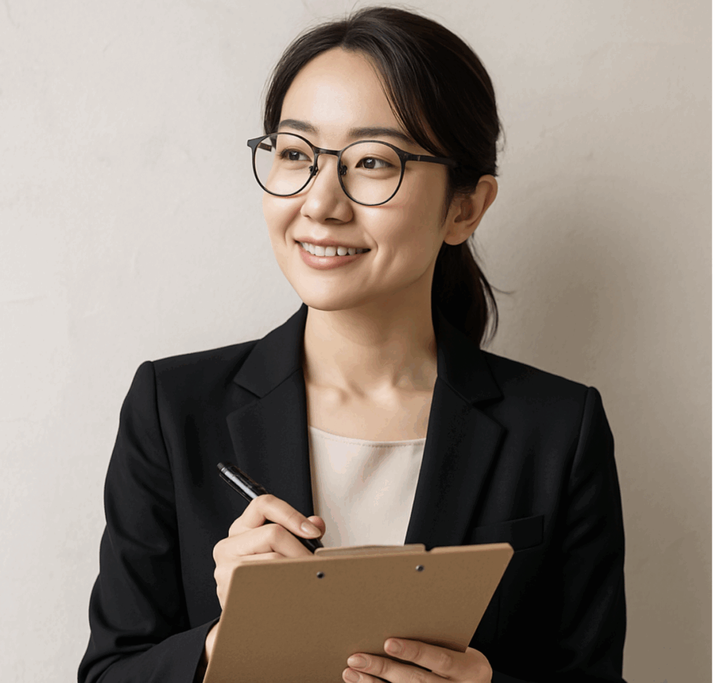 メモをしている女性経営者
