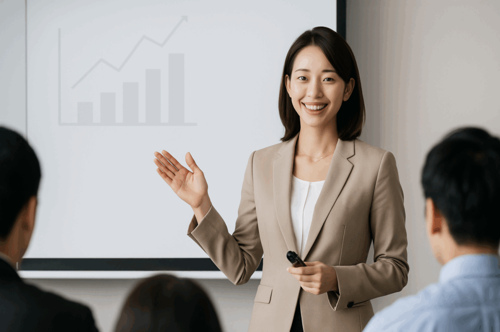 エステ開業のセミナーを行なっている女性経営者